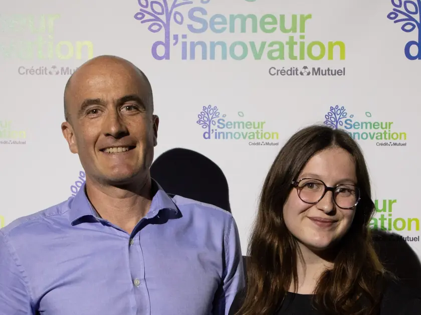 Nicolas et Juliette Bernard au concours 4S Semeur d’innovation du Crédit Mutuel